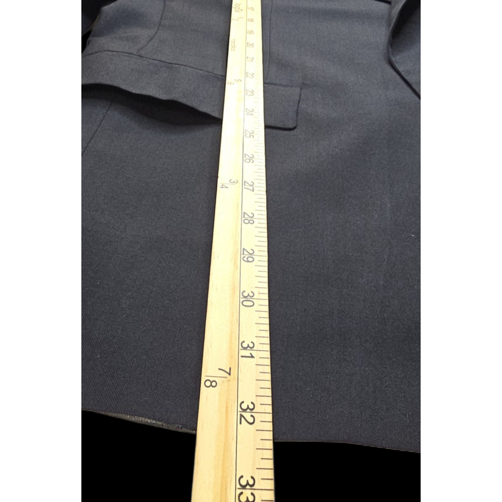 Vintage Hart Schaffner Marx 48R Black Wool Blazer Union Made USA 90s Classic - Picture 9 of 11